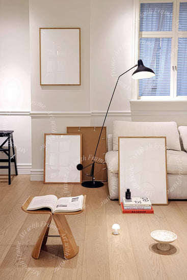 art with frames_Living Room interior_3 frames mockup_101