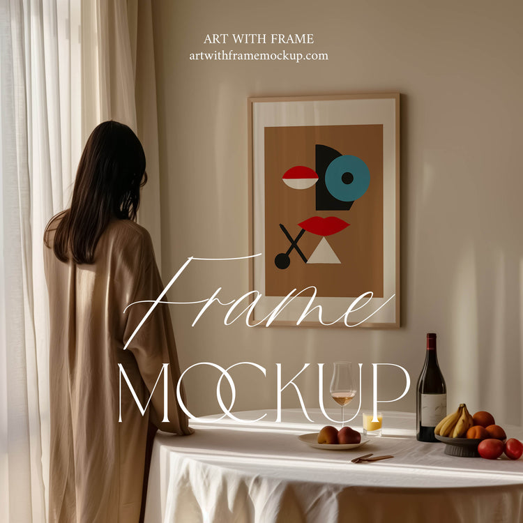 Frame Mockup with Person - 1008